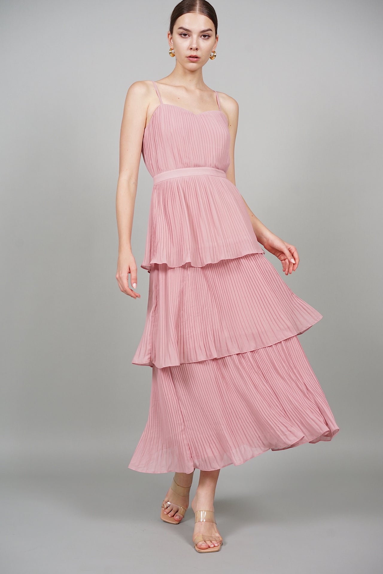 Wendy Tiered Dress in Pink