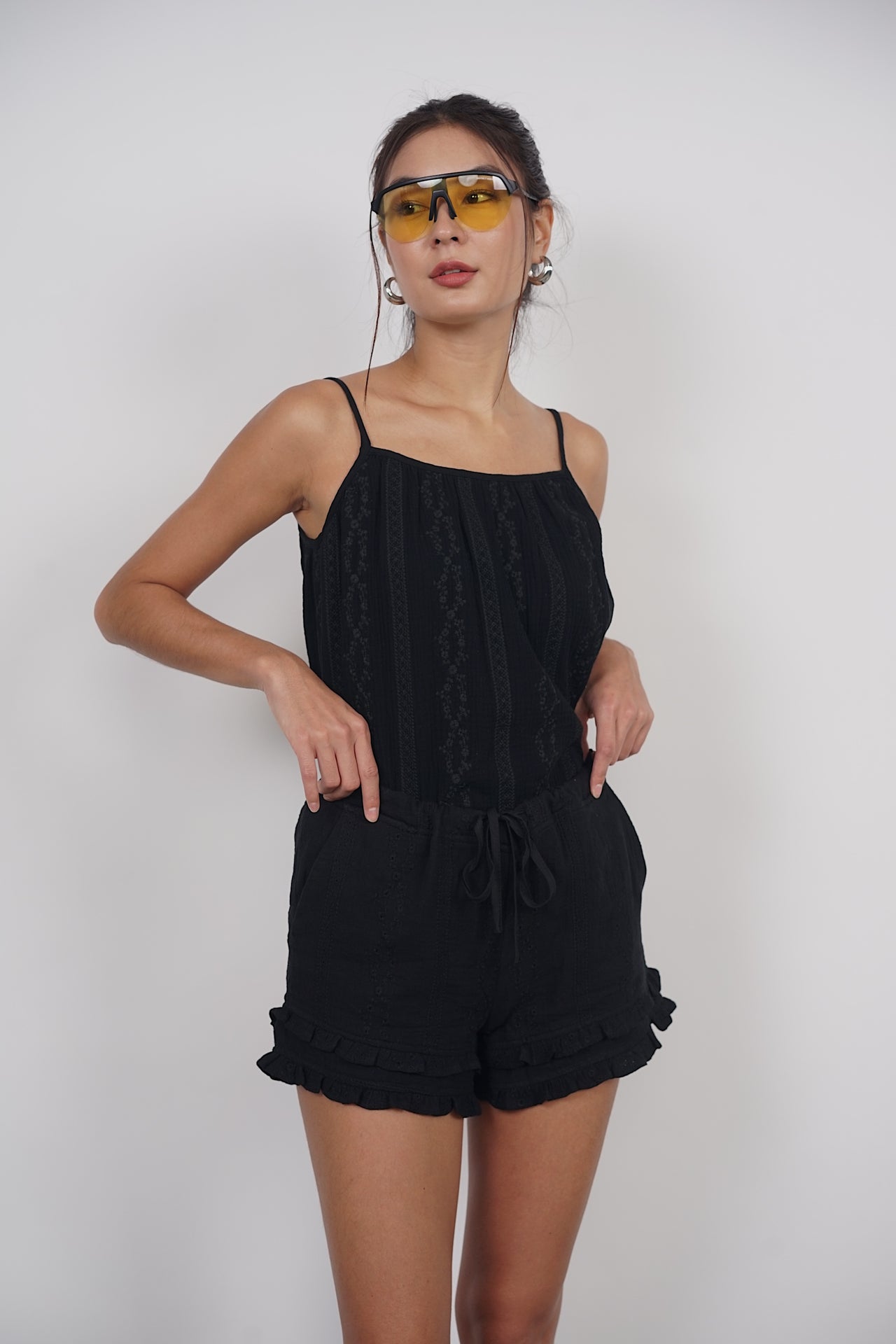 A-Line Reversible Cami Top in Black