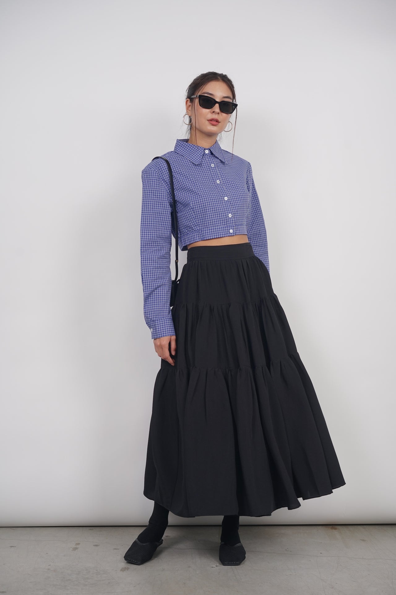 Cloud Maxi Skirt in Jet Black