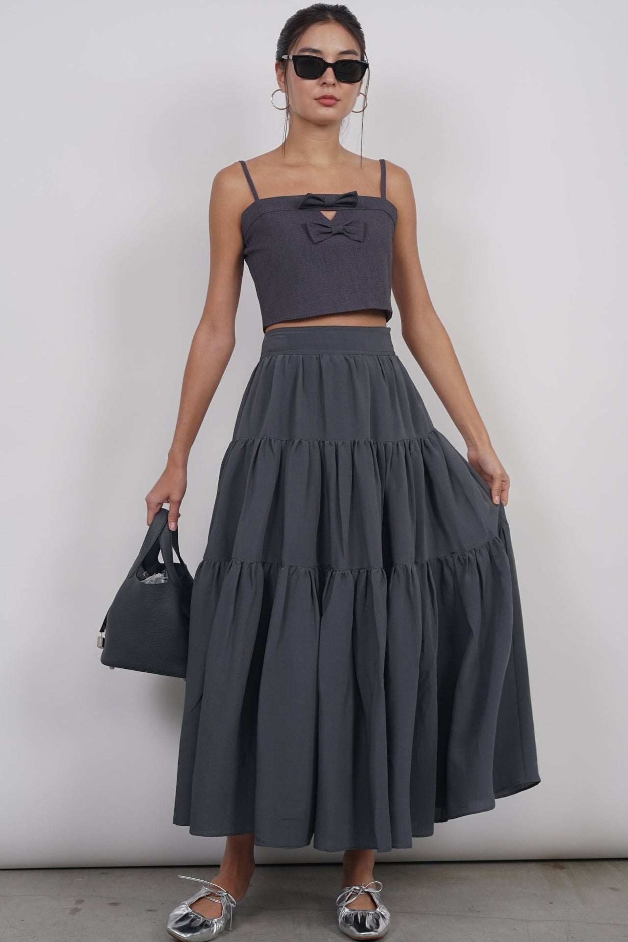 Cloud Maxi Skirt in Slate