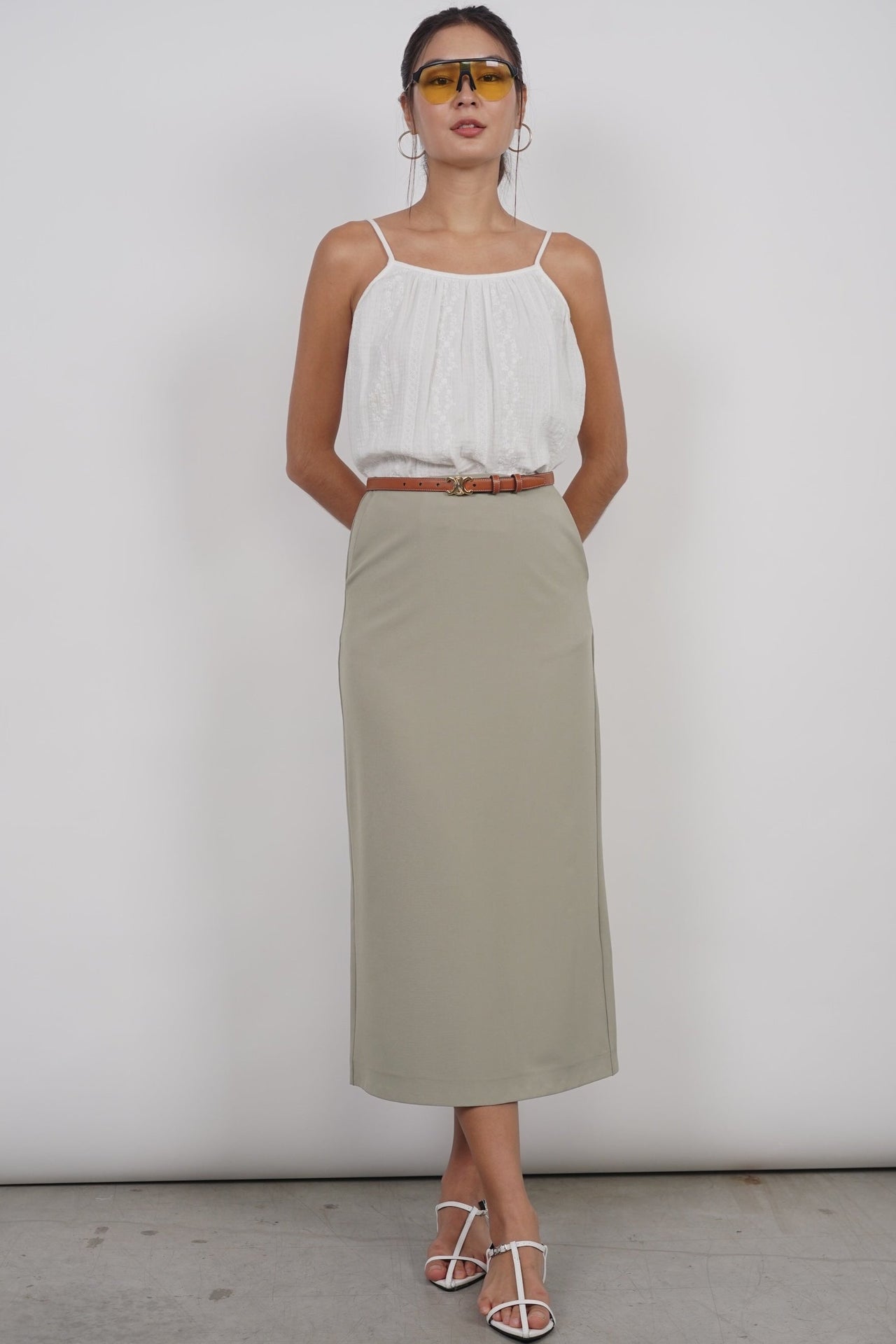 Pencil Cut Skirt in Pistachio