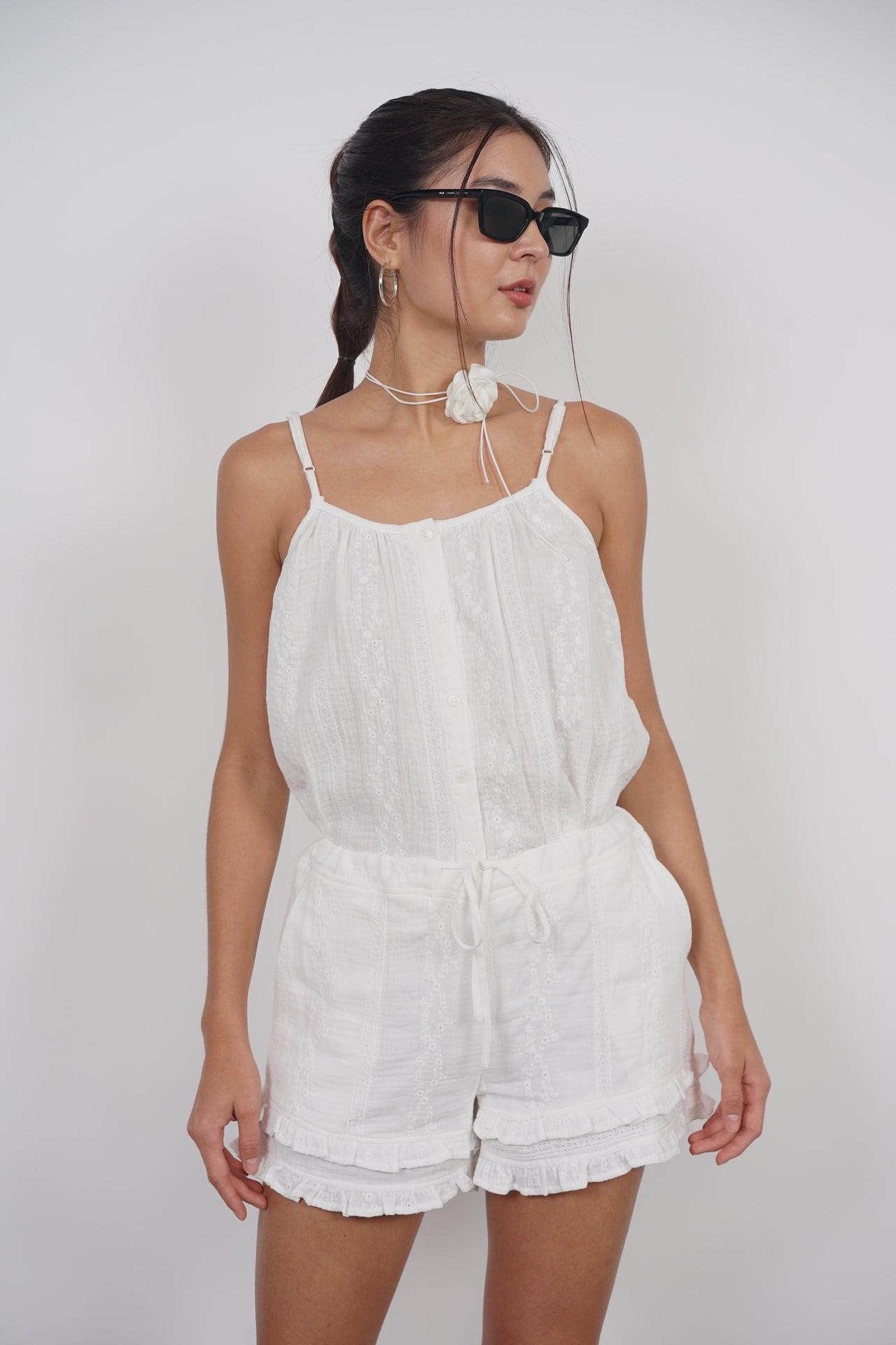 A-Line Reversible Cami Top in White