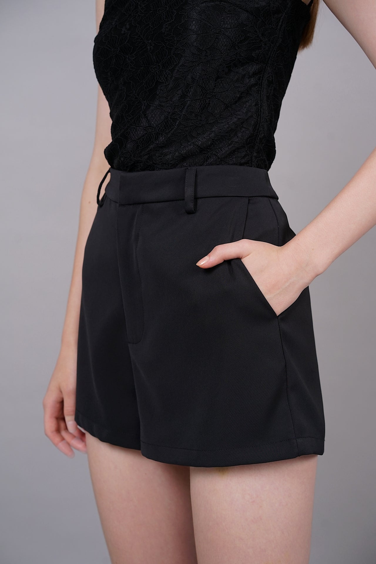 A-Line Shorts in Black