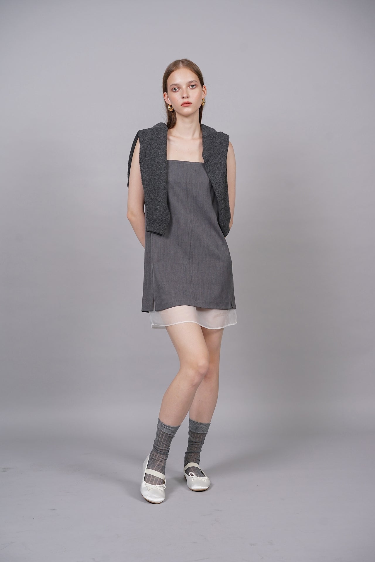 Gerera Slip Dress in Slate