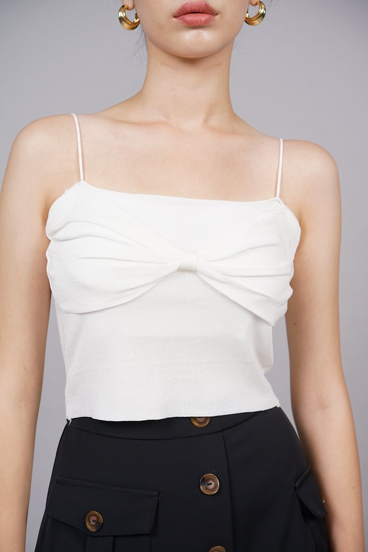 EVERYDAY / Bow Cami in White