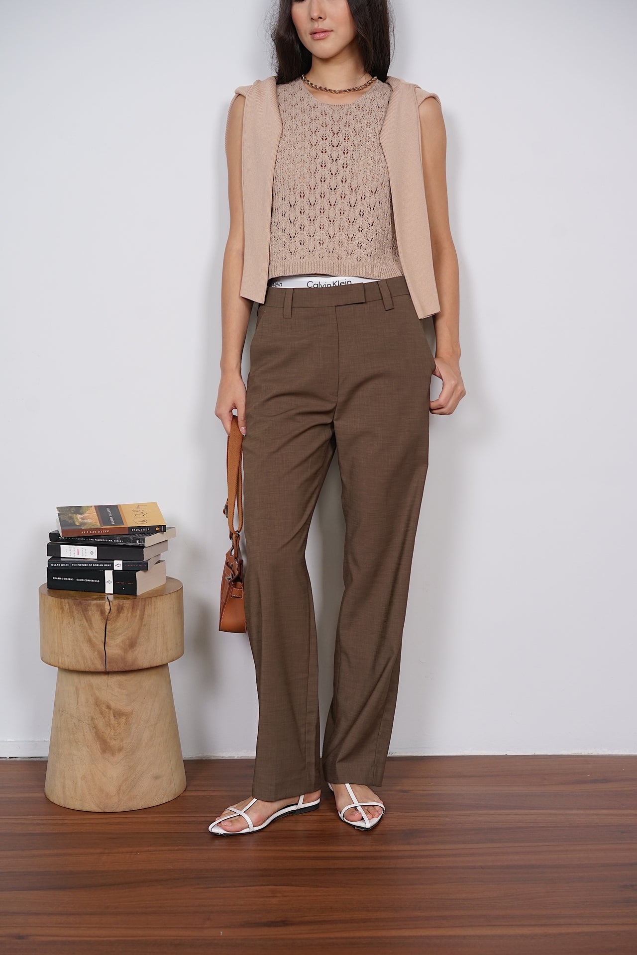 Hoshino Suit Pants in Chocolate