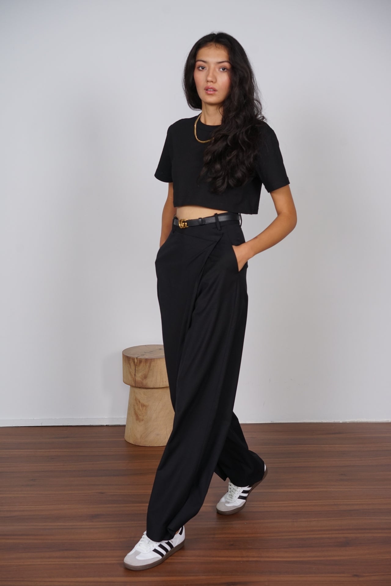 Asymmetrical Trousers In Black