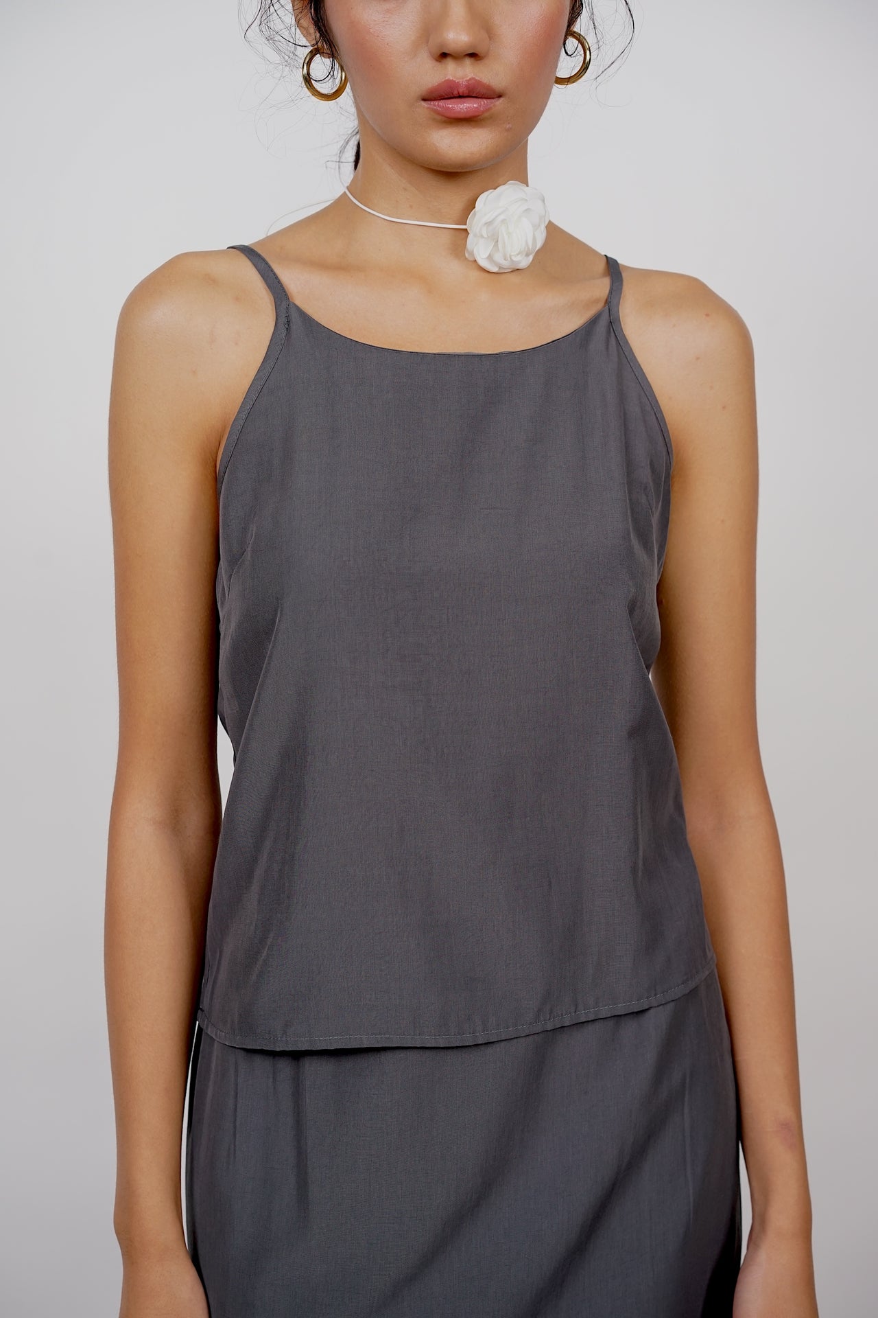 Summer Cami Top in Charcoal