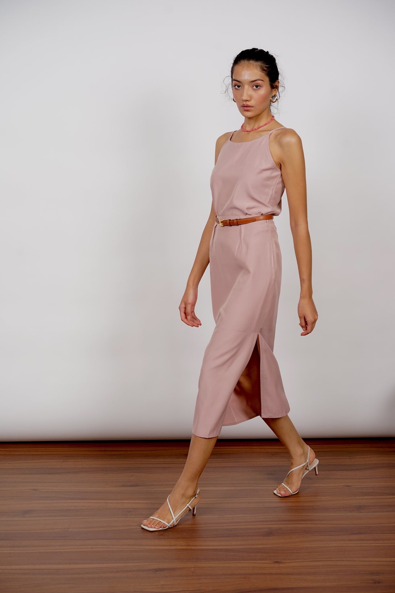 Summer Slit Skirt in Rose