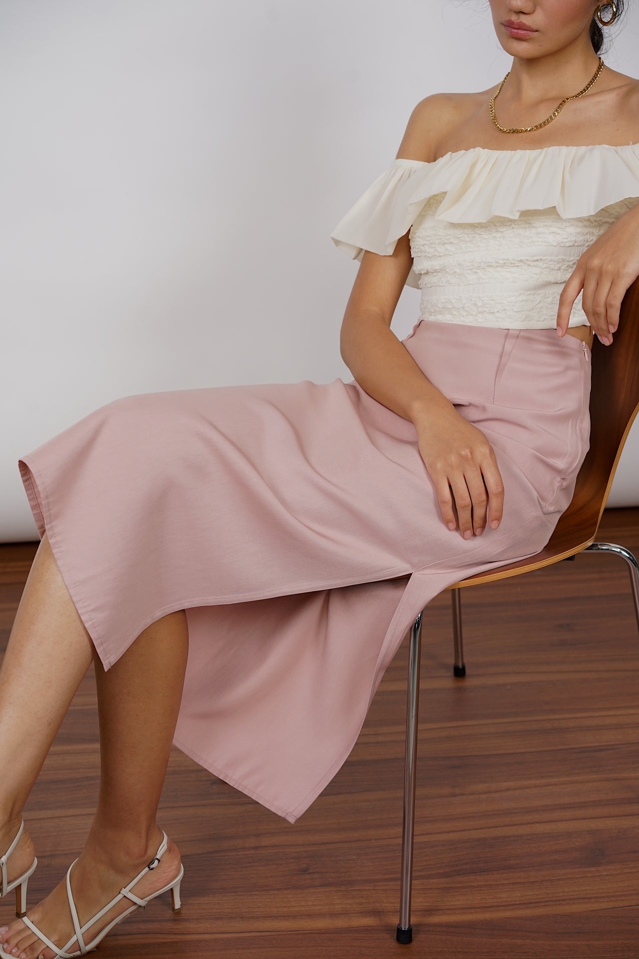 Summer Slit Skirt in Rose