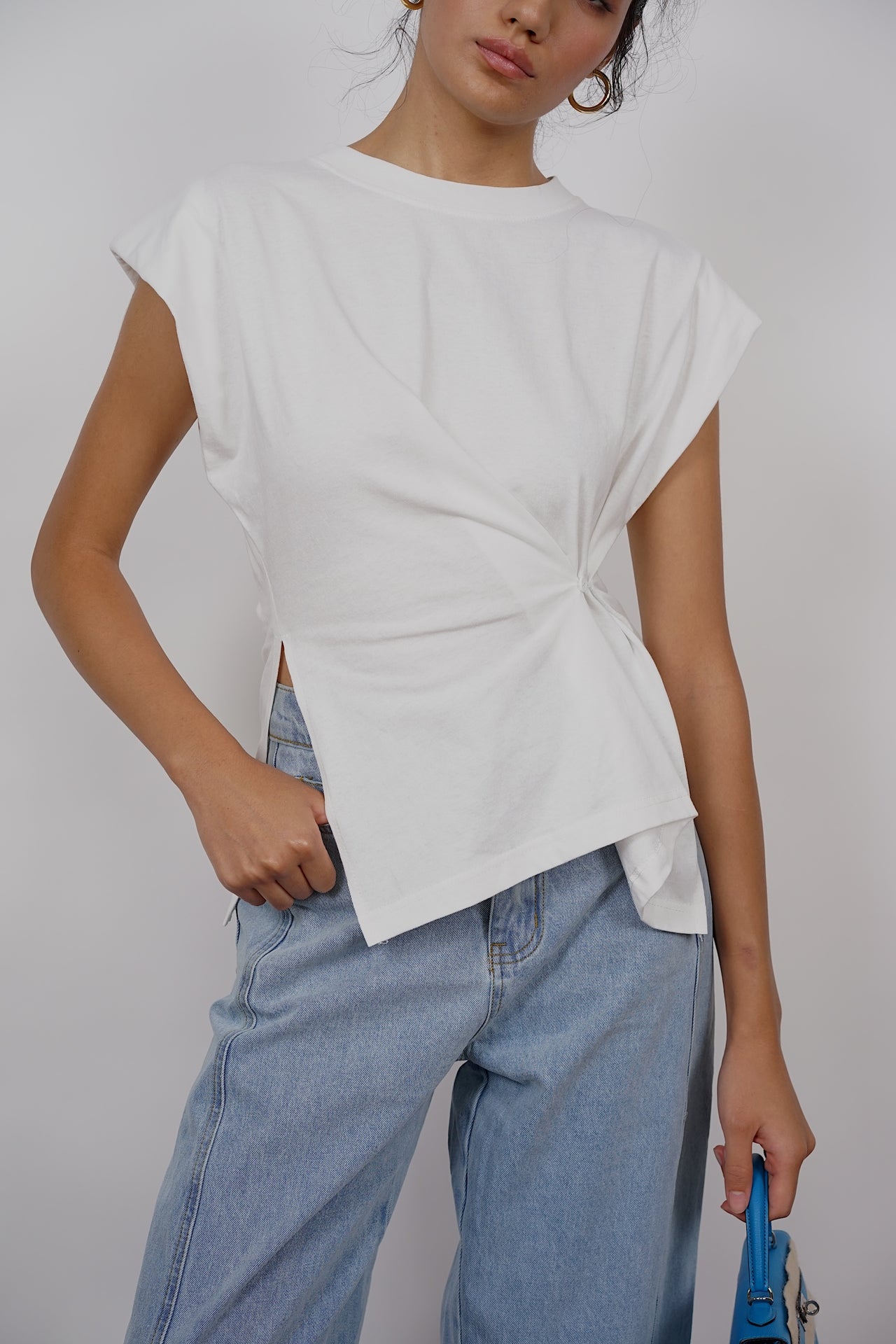 Not Your Usual Muscle Tee in White